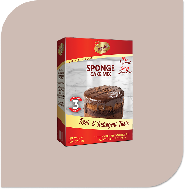Group 105 Dezertella Chocolate Sponge Cake Mix 450gm - Image 1