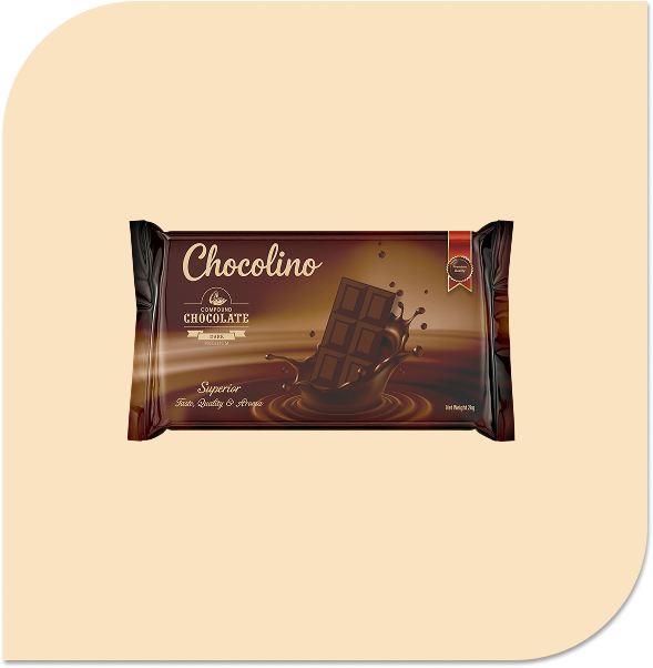 Group 184 "CHOCOLINO CHOCOLATE SLAB – STANDARD DARK -2KG - Image 1