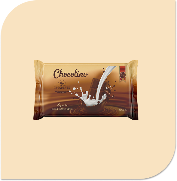 Group 186 "CHOCOLINO CHOCOLATE SLAB – PREMIUM MILK 2-KG - Image 1