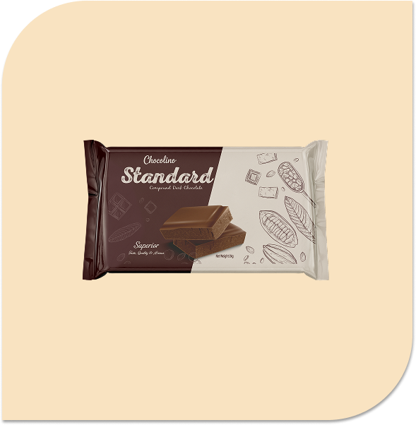 Group 188 "CHOCOLINO CHOCOLATE SLAB – PREMIUM DARK -2KG - Image 1